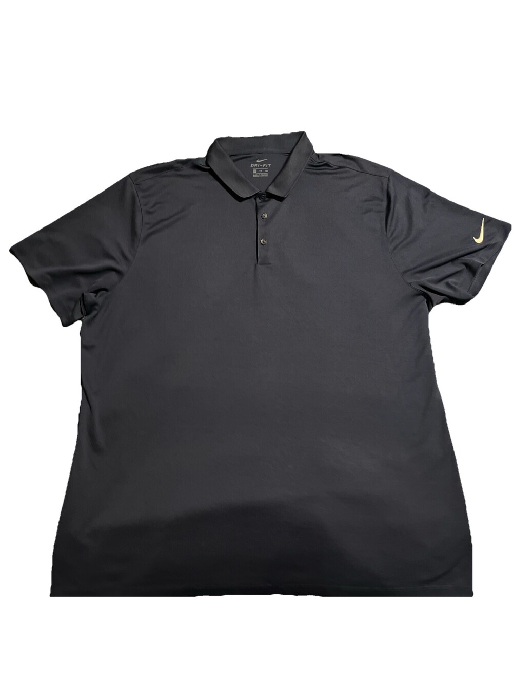 Nike Polo Shirt Mens 2XL Navy Blue Lightweight Dri-Fit, Used Excellent Condition